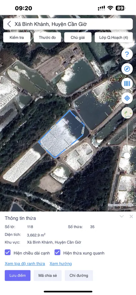Bán đất 3868,7m² giá 5.03 tỷ Xã Bình Khánh
