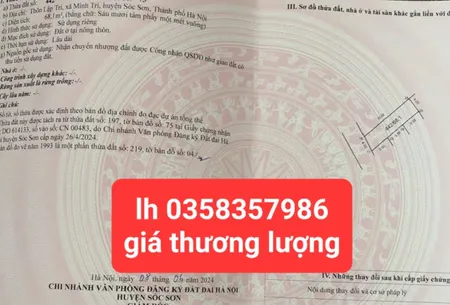 Bán đất 68m² ngang 4.20m giá 2 tỷ Xã Kim Anh