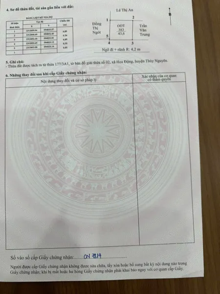Bán đất 43,9m² ngang 6.89m. Mặt đường thôn 5m, giá 1.58 tỷ Phường Thủy Nguyên - SĐT 0908156151