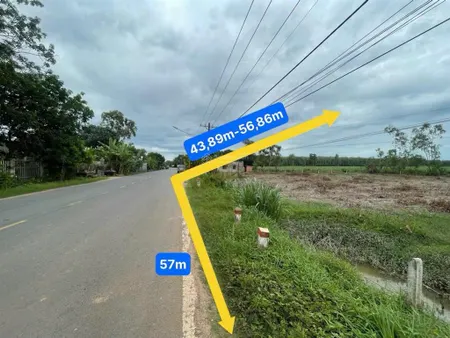 Đất nền 2848,7m2 ngang 57m mặt tiền đường đt781 tại xã thành long, châu thành, tỉnh tây ninh