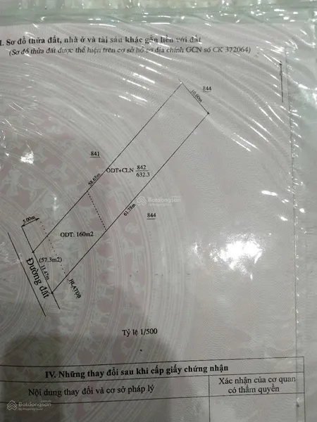 Đất thổ cư bán tại tân hiệp, 4,3 tỷ, 632m2, mặt tiền 11m
