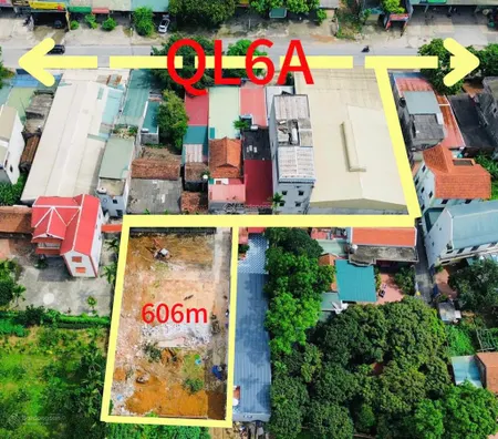 Mảnh đất vàng đông sơn quy hoạch ra mặt đường ql6 chia 6 lô 645m2,mt 19m đường oto giá chỉ 15 tỷ