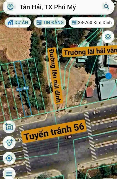 Chính chủ bán đất mặt tiền tuyến tránh quốc lộ 56, tân hải, tp. cảng phú mỹ