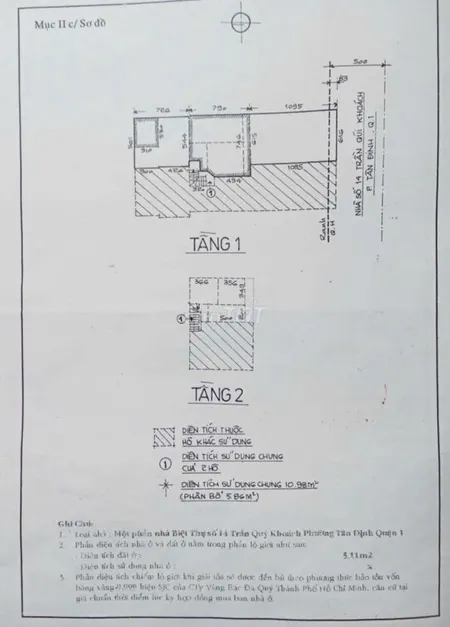 Nhà 14 Trần Quý Khoách phường Tân Định Quận 1