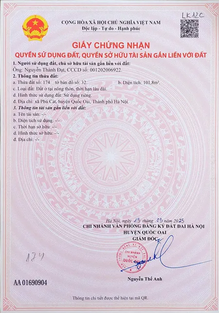 Đất nền Láng Hòa Lạc giá 2.8 tỷ diện tích 100m2 gần khu công nghệ cao – Nguyễn Hùng BĐS - 0989333012