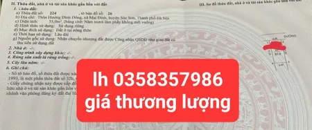 Bán đất 55m² ngang 5m giá 2.62 tỷ Xã Sóc Sơn
