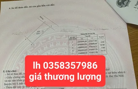 Bán đất 63m² ngang 4.95m giá 3.37 tỷ Xã Quang Minh