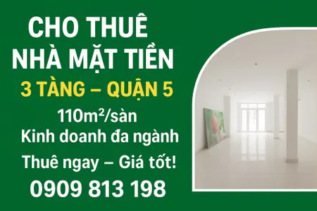 📍📍📍MẶT BẰNG THƯƠNG MẠI CAO CẤP Q5 – 3 TẦNG – FULL TIỆN NGHI📍📍📍