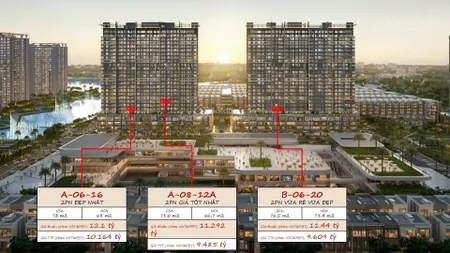 2pn cao cấp lumiere midtown 76m² giá chỉ 9,609 tỷ