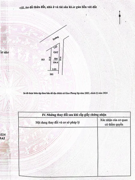 Bán đất 85.6m² View Hồ, 2 mặt tiền, giá 2.2 tỷ Xã Giao Ninh