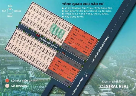 Mở bán 35 lô đất mặt tiền hương lộ 6