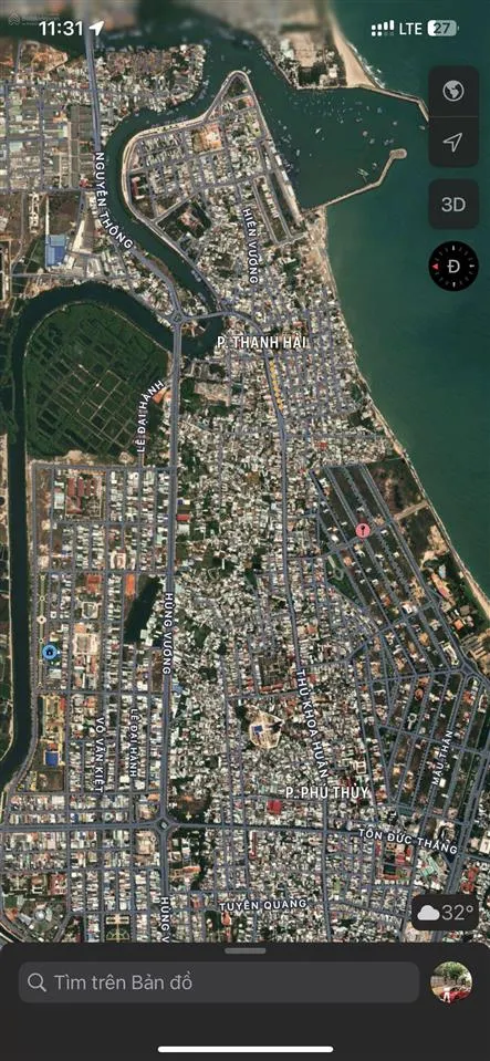 Bán đất mặt tiền đường hùng vương, phú thuỷ, phan thiết dt 980m2 20mx49m giá bán 60 tỷ