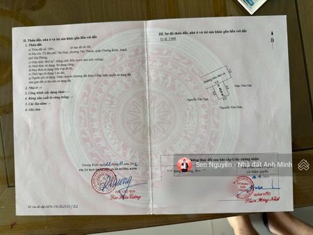 Mặt đường nhựa Tân Thành, diện tích nhỏ xinh