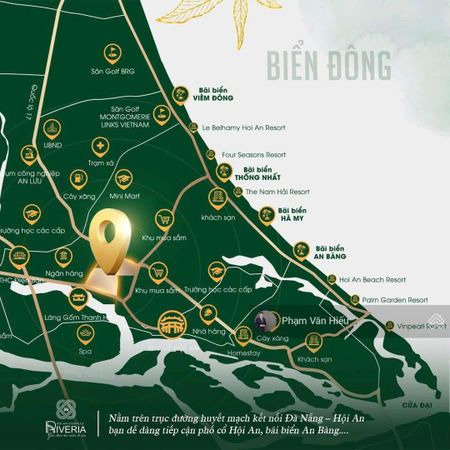 Bán đất nền dự án Riveria Hội An Complex-gía:16 tr/m2-DT:126 m2-Trần Thủ Độ-Điện Bàn Đông Quảng Nam