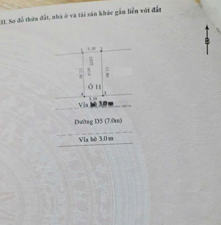 Bán đất nằm ngay chân chung cư Phúc Đạt Phường Dĩ An .TP.Hồ Chí Minh diện tích:60.6m2 giá 2.790 tỷ