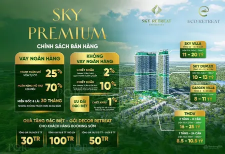 Bán căn hộ Eco Long An, duplex 3,5 tỷ 60m2, căn hộ thông tầng Sky Premium