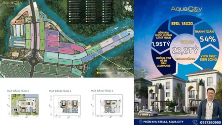 Biệt thự đơn lập ven sông dấu ấn vị thế tại aqua city
