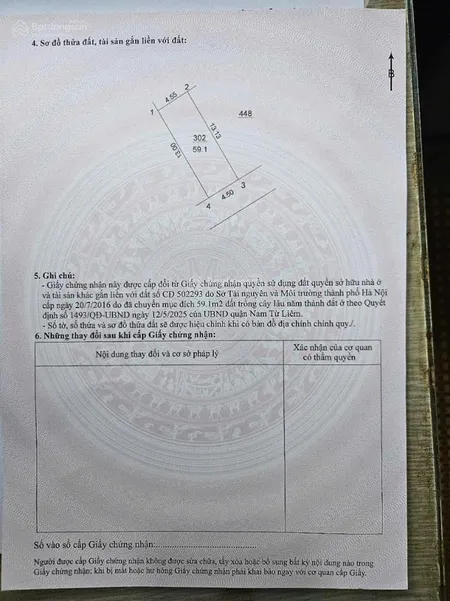 Bán đất phương canh nam từ liêm diện tích 59 m mt 4,5 m nở hậu , ngõ thông , ô tô đỗ cửa
