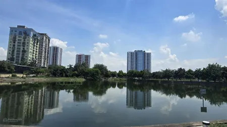 Bán mảnh đất vàng trung tâm hoàng mai, mặt phố đền lừ, view hồ đền lừ, 2 thoáng, dt 140m2, mt 5m.