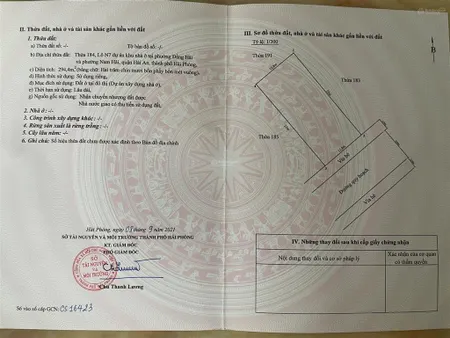 Bán lô đất biệt thự 294m2 mặt tiền 12,8m khu phân lô tđc đồng bồ hải an hải phòng giá nhỉnh 34tr