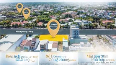 Tôi bán gấp 3 lô liền kề (mỗi lô 275 m2) mặt tiền hùng vương, giá rẻ nhất thị trường
