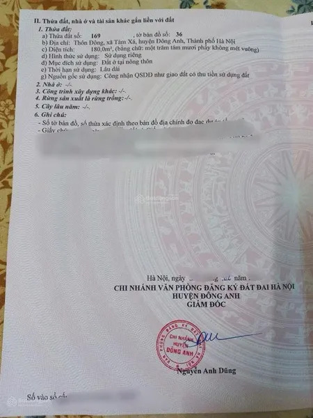 Bán đất tàm xá gần vin tàm xá diện tích 120m (dài 22m) mặt tiền hậu 7.5m, vuông vắn