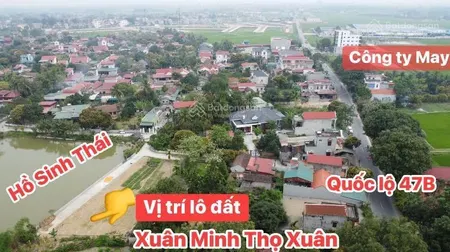 16m mặt tiền view hồ, gần quốc lộ, cty may xuân minh, giá 710 tr