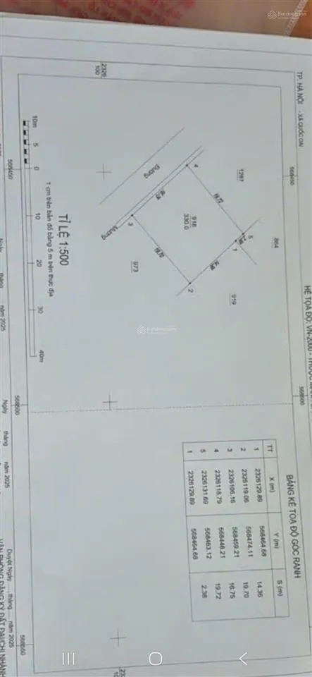 330m mặt tiền 16.7m tại chùa thầy , sài sơn