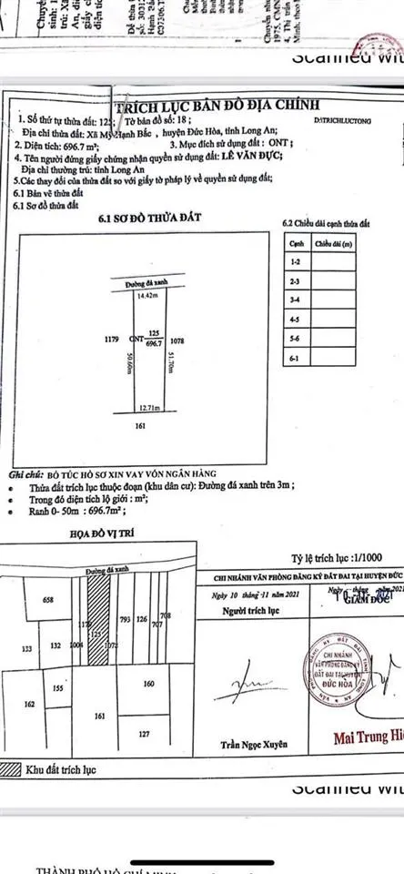 Bán gấp 696m2 đất tặng nhà mặt tiền full thổ cư đường 7m mỹ hạnh bắc đức hòa long an, 5,5 tỷ