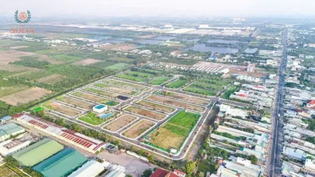 Bán gấp lô đất 6x15m full thổ cư, mặt tiền vành đai 4, ngay knc phú an thạnh, sổ sẵn giá 1 tỷ 6