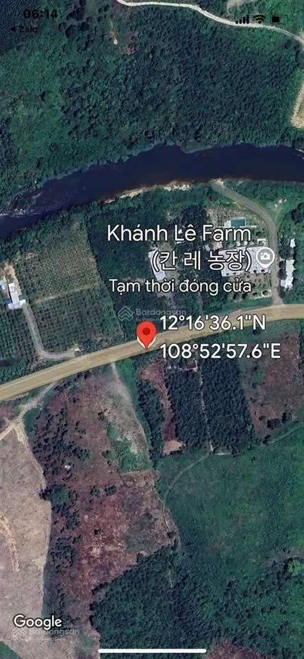 Cần thanh khoản gấp lô đất mặt tiền đường ql27c dt 1990m2 có thổ cư, khí hậu mát mẻ, giá 2,5tr/m2