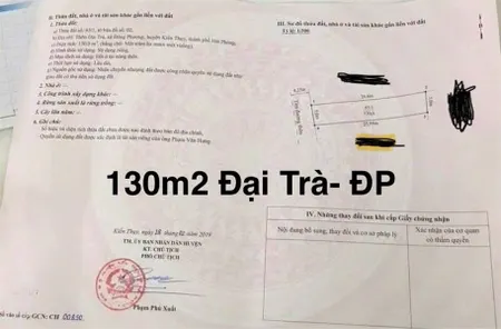 2.9 tỷ - 130m2 Đại Trà Kiến Thụy HP Zalo 0567222555