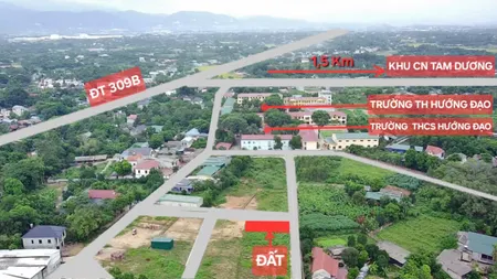 🌹BÁN GẤP LÔ GÓC 2 MẶT TIỀN CẠNH TRƯỜNG CẤP 1,2 HƯỚNG ĐẠO, TAM DƯƠNG 100m MT5M 970tr SĐCC