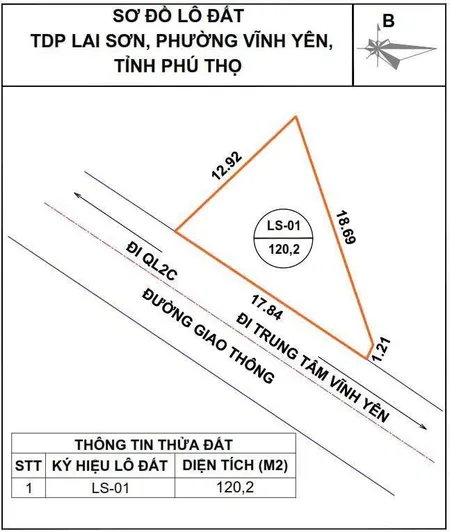 💥 DUY NHẤT 01 LÔ ĐẤT NỀN TẠI PHƯỜNG VĨNH YÊN, TỈNH PHÚ THỌ - GIÁ TỐT! 💥