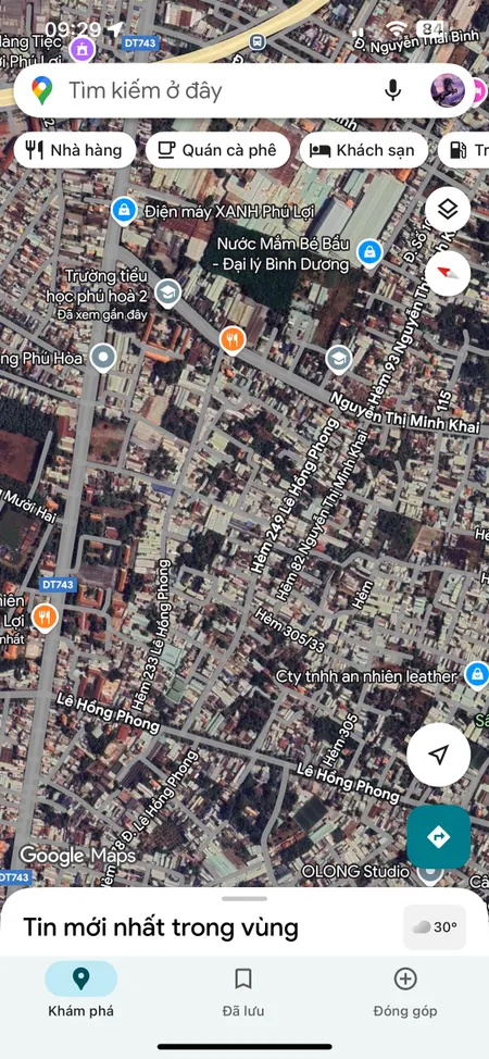 Mt kinh doanh Nguyễn Thị Minh Khai-Phú Hoà (phường Phú Lợi-TP.HCM) ngang 9m đang kinh doanh quán cafe