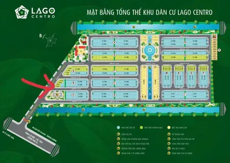 Bán gấp nền góc 149m2 KDC Lago Center, mặt tiền TL824, Lương Bình, Bến Lức, Long An
