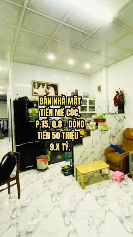 🏠 BÁN NHÀ MẶT TIỀN MỄ CỐC, P.15, Q.8 - DÒNG TIỀN 50 TRIỆU - 9.X TỶ.
