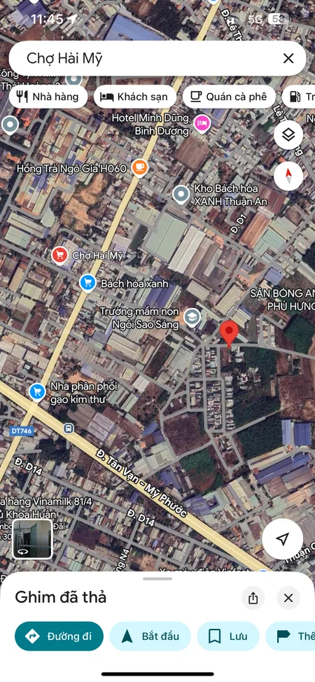 Ôg a cần bán lô đất Bình Chuẩn 62 nối dài-Thuận Giao-TP.Thuận An,đường oto thông gần trường học,chợ Hài Mỹ