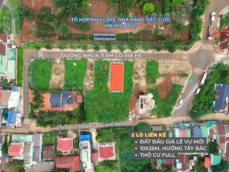 Bán đất 255.7m² ngang 10m giá 9.9 tỷ Phường Tân Lập 12/9