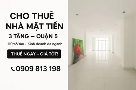♥️♥️♥️Cho Thuê Nhà Mặt Tiền P.Chợ Quán Quận 5.♥️♥️♥️