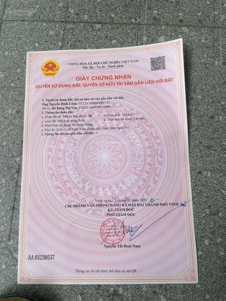 Bán đất tại xóm 2, nghi kim, vinh, nghệ an, 1,85 tỷ