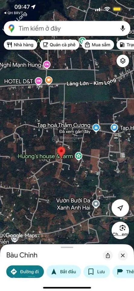 1.057m2 có 100m2 thổ cư bầu chinh, châu đức, giá rẻ 1,4 tỷ 0357 762 ***
