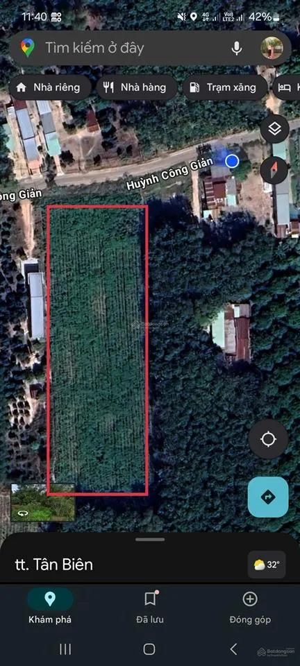 Bán đất tại thạnh tây, tân biên, tây ninh, 2,851 tỷ, 5896.2m2