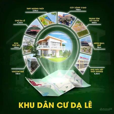 Chỉ từ 200tr bạn có thể sở hữu ngay lô đất tại dự án khu dân cư dạ lê, thành phố huế