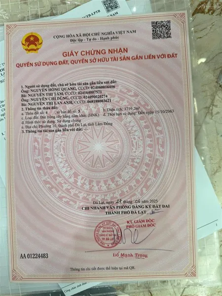 Bán đất thổ cư ở trần nhân tông, đà lạt