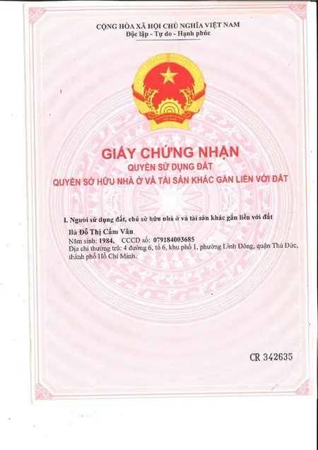Qsdđ thửa đất số 1576, tờ bản đồ số 155, kp bình phước b, bình chuẩn, thuận an, tỉnh bình dương