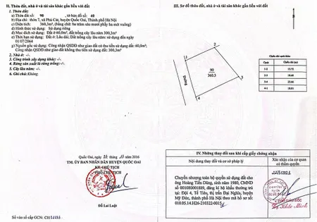 Bán đất phú cát sổ đỏ chính chủ, giấy tờ pháp lý đầy đủ