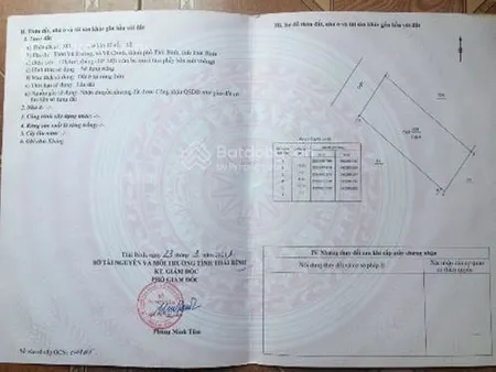 Chính chủ bán đất thôn vũ trường, xã vũ chính, đường trước nhà ô tô tránh