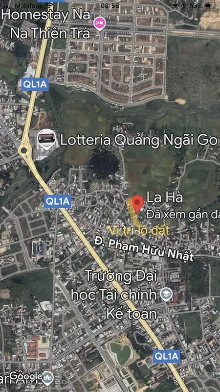 Tài chính dưới 600tr sở hữu ngay lô đất 106m2 ngay trung tâm tt la hà quảng ngãi. đất chính chủ