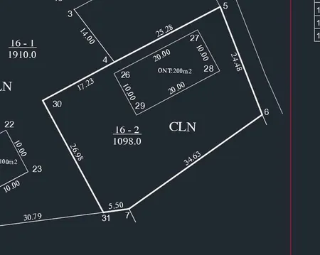 Bán đất 1098m² ngang 24.48m giá 6 tỷ Xã Trung Giã